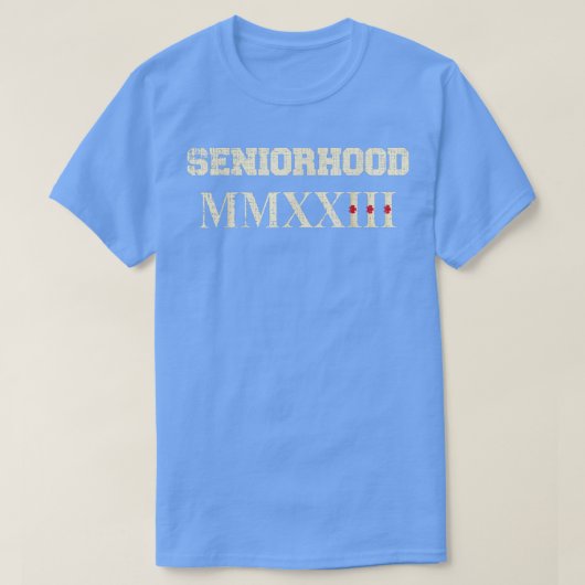 T-shirt Seniorhood 2023 Numéros romains Numéro antique Nos (Design devant)