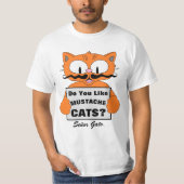 T-shirt Señor Gato "Aimez-Vous Les Chats Moustaches ?" T-s (Devant)