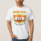 T-shirt Señor Gato™ Le Chat de Debonair Mustachio! (Devant)