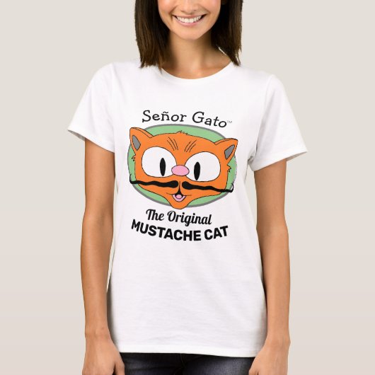 T-shirt Señor Gato™ le chat original de la moustache (Devant)