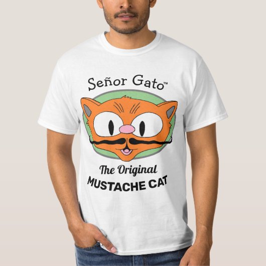 T-shirt Señor Gato™ le chat original de la moustache (Devant)