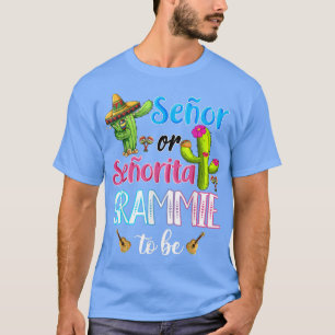 T-shirt Senor Ou Senorita Grammie Meican Fiesta Genre Rev
