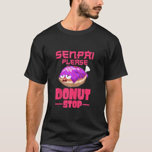 T-shirt Senpai S'Il Vous Plaît Donut Stop Cream Rempli Dou (Devant)