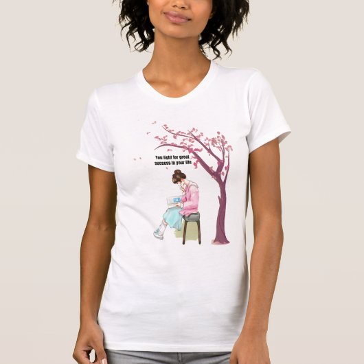 T-shirt S'enracine dans l'effort, vers la réussite (Devant)