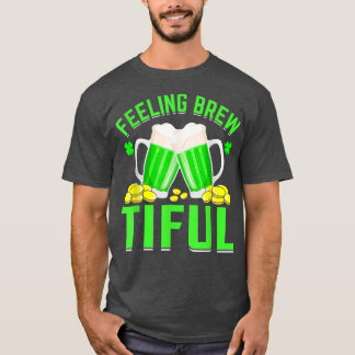 T-shirt Sensation Brew Tiful Shamrock Bière Lover St Patri