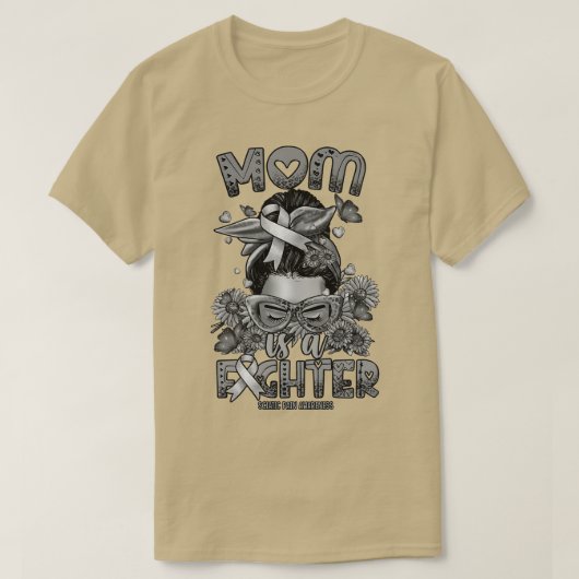 T-shirt Sensibilisation à la douleur sciatique Maman chass (Design devant)