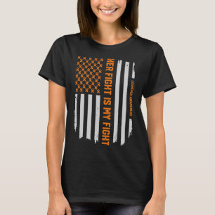 T-shirt Sensibilisation à la leucémie Drapeau américain Ca