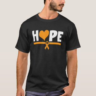 T-shirt Sensibilisation à la leucémie Espoir Orange Ribbon