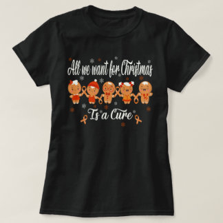 T-shirt Sensibilisation à la leucémie Noël Gingpain mou