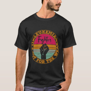 T-shirt Sensibilisation à la leucémie Retro Fighter Warrie