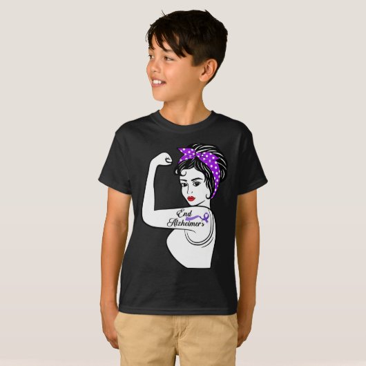 T-shirt Sensibilisation à la maladie d'Alzheimer Interdict (Devant entier)