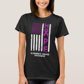 T-shirt Sensibilisation à la maladie d'Alzheimer pourpre D
