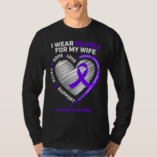 T-shirt Sensibilisation à la maladie d'Alzheimer Violet F