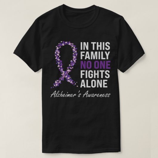 T-shirt Sensibilisation à la maladie d'Alzheimer-Violet-Ru (Design devant)