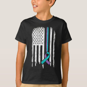 T-shirt Sensibilisation à la prévention du suicide Drapeau