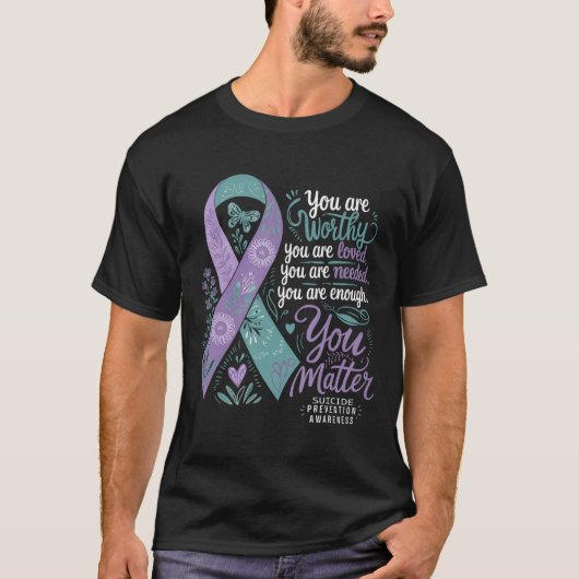 T-shirt Sensibilisation à la prévention du suicide Soutien (Devant)