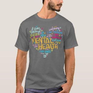 T-shirt Sensibilisation à la santé mentale Coeur de dépres