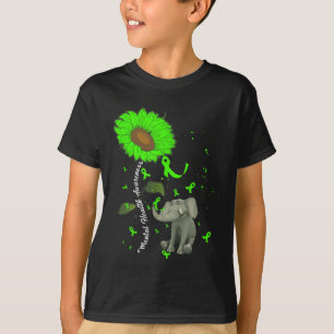 T-shirt Sensibilisation à la santé mentale Tournesol Vert