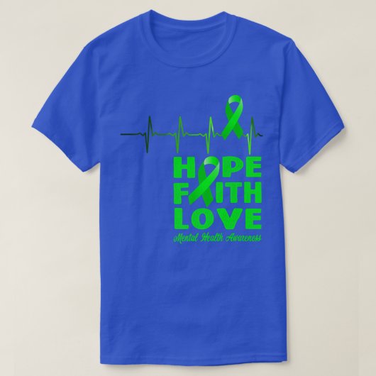 T-shirt Sensibilisation à la santé mentale Vert3473 (Design devant)