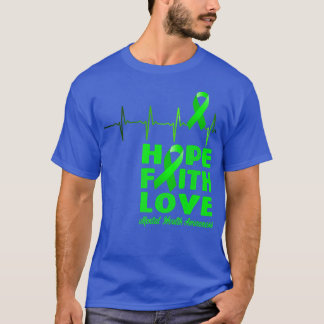 T-shirt Sensibilisation à la santé mentale Vert3473