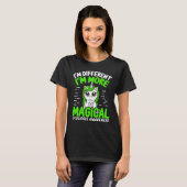 T-shirt Sensibilisation à la Scoliose Ruban vert Unicorne (Devant entier)