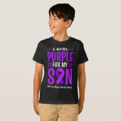 T-shirt Sensibilisation À La Surdose Je Porte Du Violet Po (Devant entier)