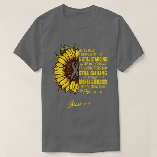 T-shirt Sensibilisation à la tumeur cérébrale Elle est un (Design devant)
