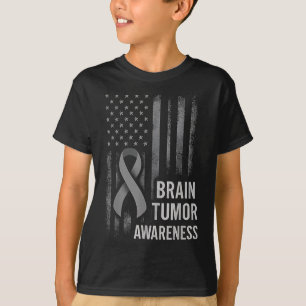 T-shirt Sensibilisation À La Tumeur Du Cerveau Gris En Mai