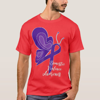 T-SHIRT SENSIBILISATION À LA VIOLENCE DOMESTIQUE ABUS PURP