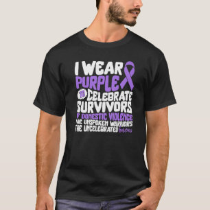 T-shirt Sensibilisation À La Violence Domestique Je Porte