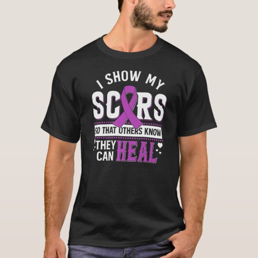 T-shirt Sensibilisation à la violence familiale Ruban pour (Devant)