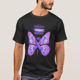 T-shirt Sensibilisation à la violence familiale Ruban roug