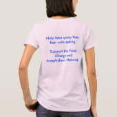 T-shirt Sensibilisation à l'allergie alimentaire e (Dos)
