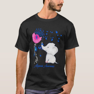T-shirt Sensibilisation à l'alopécie des éléphants Ruban d