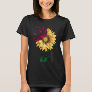 T-shirt SENSIBILISATION À L'Aneurie cérébrale Tournesol Bo