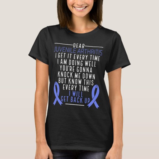 T-shirt Sensibilisation à l'arthrite juvénile retour au ru (Devant)
