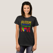 T-shirt Sensibilisation à l'autisme Accepte Compréhension (Devant entier)