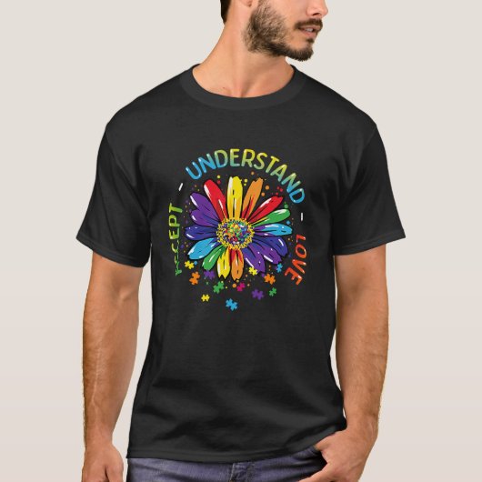 T-shirt Sensibilisation à l'autisme Accepter Comprendre Am (Devant)