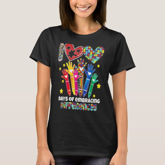 T-shirt Sensibilisation à l'autisme Accepter les différenc (Devant)