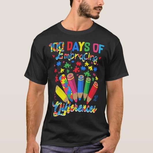 T-shirt Sensibilisation à l'autisme Accepter les différenc (Devant)