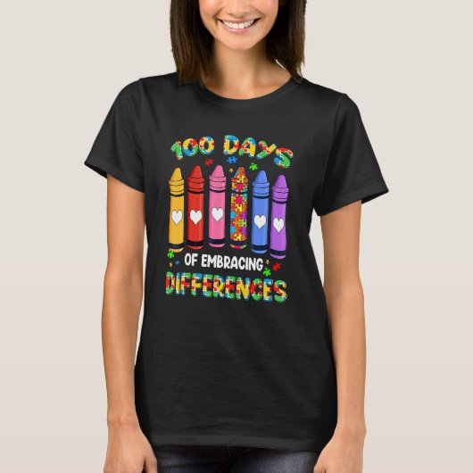 T-shirt Sensibilisation à l'autisme Accepter les différenc (Devant)