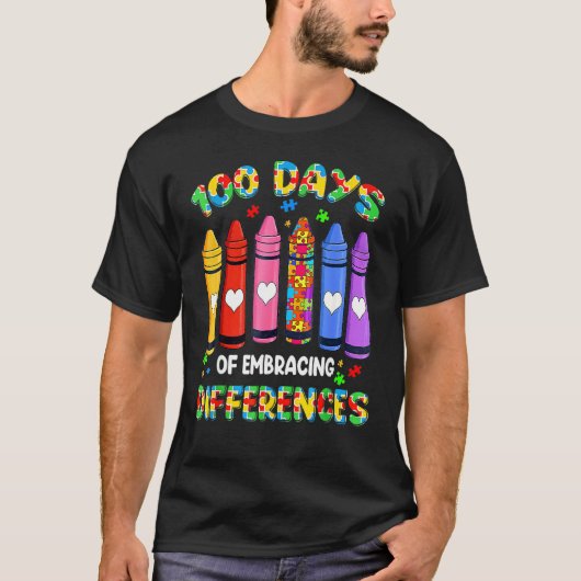 T-shirt Sensibilisation à l'autisme Accepter les différenc (Devant)