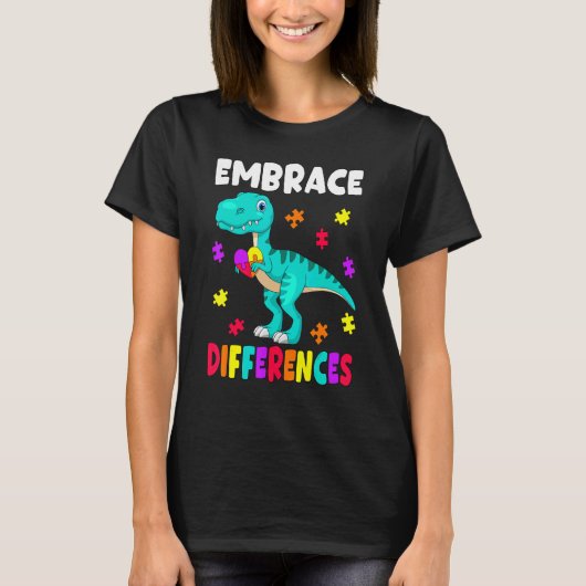 T-shirt Sensibilisation à l'autisme Accepter les différenc (Devant)