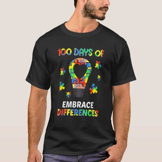 T-shirt Sensibilisation à l'autisme Accepter les différenc (Devant)