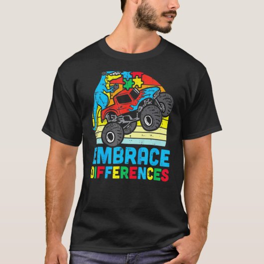 T-shirt Sensibilisation à l'autisme Adopter les différence (Devant)