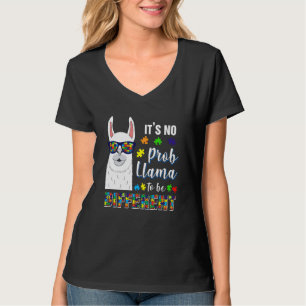 T-shirt sensibilisation à l'autisme animal lama alpaga