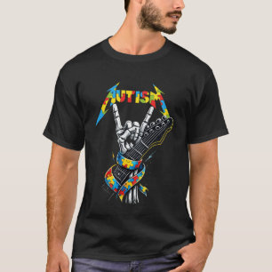 T-shirt Sensibilisation à l'autisme Autisme Squelette Joue