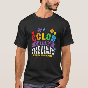 T-shirt Sensibilisation à l'autisme, Colorier en dehors de