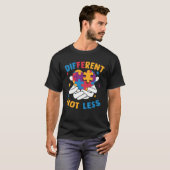 T-shirt Sensibilisation à l'autisme Différent Pas Moins Po (Devant entier)