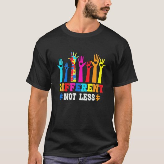 T-shirt Sensibilisation à l'autisme Différent Pas Moins So (Devant)